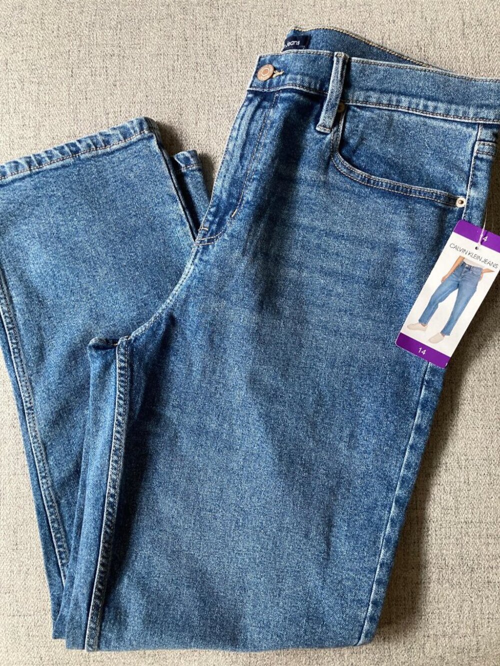 NEW Women's High Rise Calvin Klein Jeans - Light Blue - Size 14